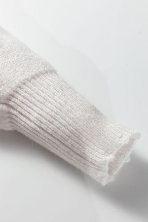 Women’s Delicate White Cardigan with Pearl Details