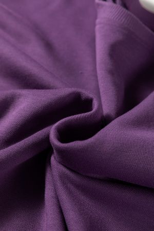 Women's Purple Two Piece Set - Oversized Top and Ribbed Leggings