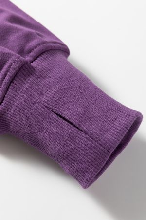 Women's Purple Two Piece Set - Oversized Top and Ribbed Leggings