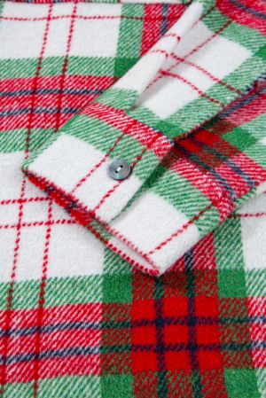 Women’s Christmas Plaid Shacket in Red and Green