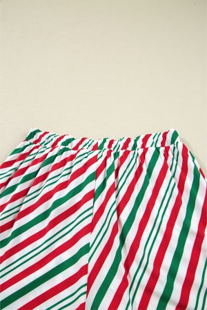 Дамски коледен пижамен комплект от две части