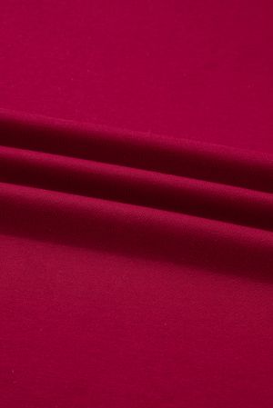 Дамска рокля в цвят бордо с джобове и ефектни панделки по ръкавите