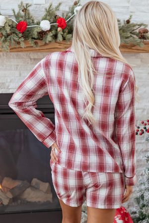 Women’s 100% Cotton Plaid Pajama Set