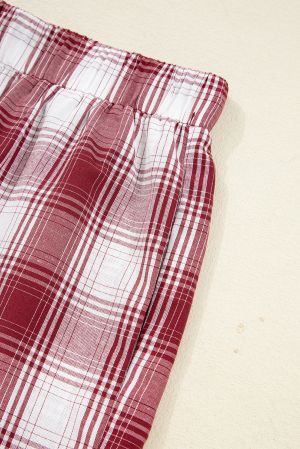 Women’s 100% Cotton Plaid Pajama Set