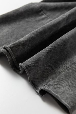 Дамски широк панталон в сив цвят, 100% памук