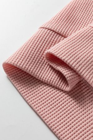 Women's Pink Hoodie with Floral Lace Details