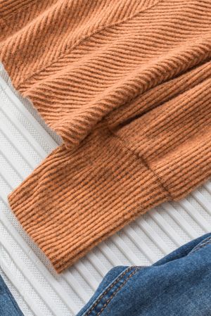 Дамска блуза в кафяво с дълъг ръкав