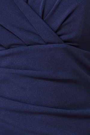 Дамски тъмносин елегантен гащеризон GODDIVA