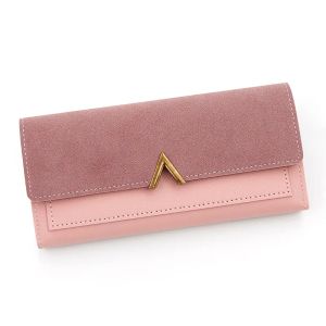 Pink Wallet with Gold Accent