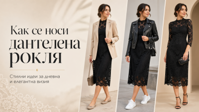 Как се носи дантелена рокля