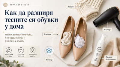 Как да разширя тесните си обувки у дома