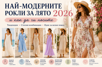 Най-модерните рокли за лято 2026 и как да ги носите