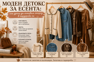 Моден детокс за есента: кои дрехи да оставим отпред в гардероба си?