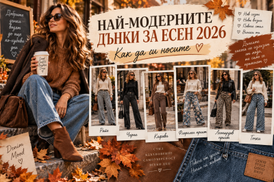 Най-модерните дънки за есен 2026 и как да ги носите