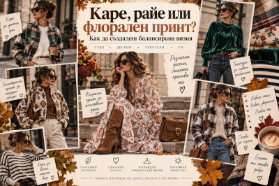  Каре, райе или флорален принт? Как да създадеш балансирана визия