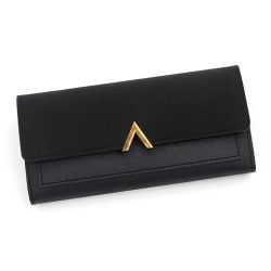 Black Wallet with Gold Accent