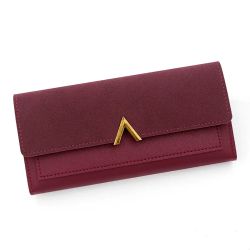 Red Wallet with Gold Accent