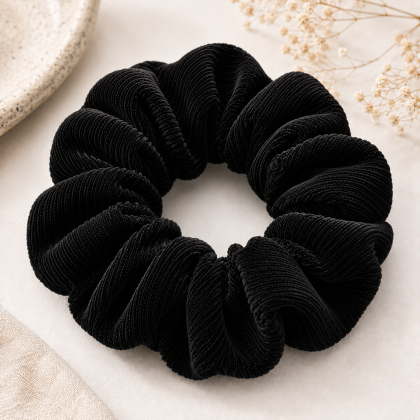 Black Velvet Hair Scrunchie
