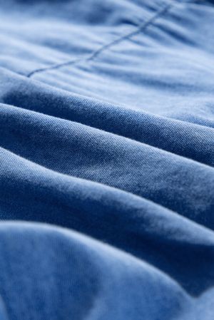 Дамска свободна дънкова рокля с 3/4 ръкав