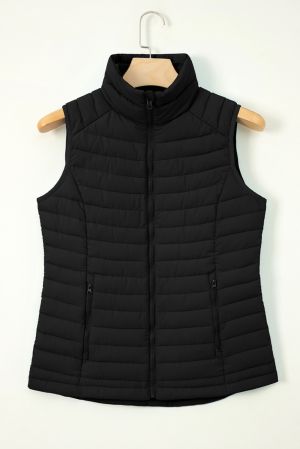 Women’s Quilted Black Vest