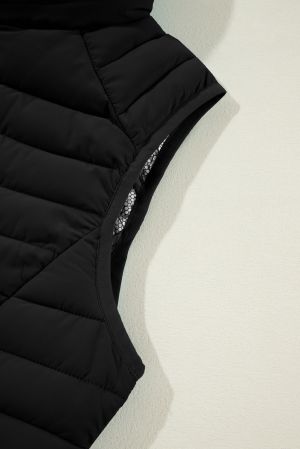 Women’s Quilted Black Vest