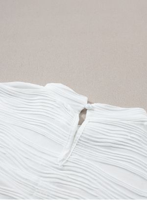 Women's White Textured Top