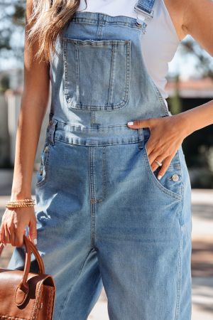 Women's Denim Overalls with Adjustable Straps