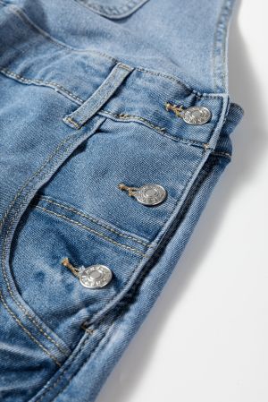 Women's Denim Overalls with Adjustable Straps