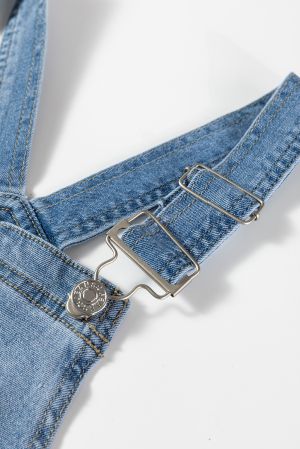 Women's Denim Overalls with Adjustable Straps