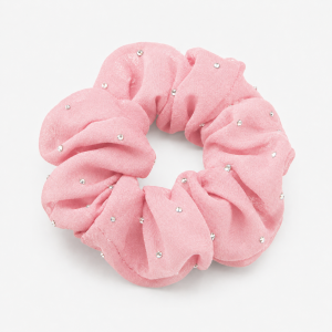 Pink Scrunchie with Sparkling Rhinestones
