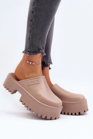 Women’s Beige Big Star Clogs