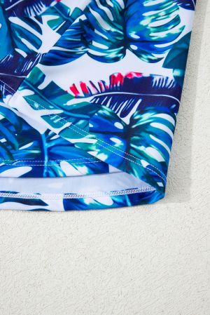 Women's Floral Print Padded V-Neck Tankini Top