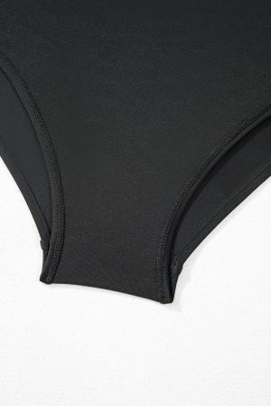 Women's Swim Shorts with Scalloped Hem and Adjustable Waist