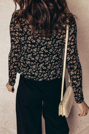 Women's 2-Piece Mesh Set – Floral Tank Top and Cardigan