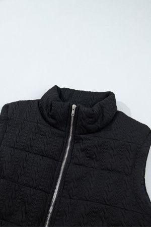 Women’s Quilted Vest with Zip and Pockets
