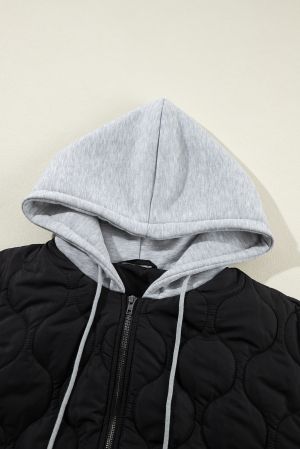 Women’s Quilted Vest with Hood and Zip Closure