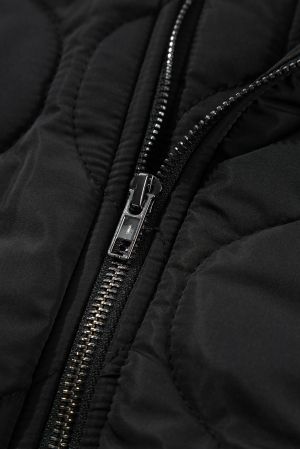 Women’s Quilted Vest with Hood and Zip Closure