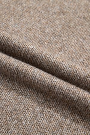 Women’s Knitted Sweater with High Neck and Textured Knit