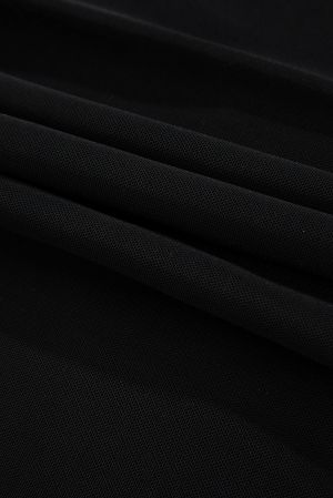 Women’s Black Sequin Blouse with Sheer Long Sleeves
