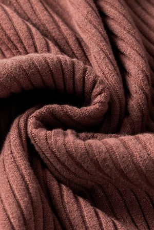 Women’s Long Brown Sweater Tunic with Turtleneck