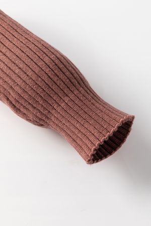 Women’s Long Brown Sweater Tunic with Turtleneck