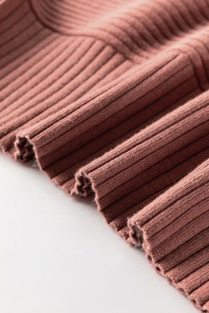 Women’s Long Brown Sweater Tunic with Turtleneck