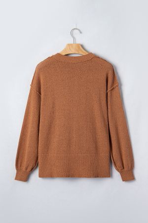 Women's Oversized Christmas Sweater with Gingerbread Print